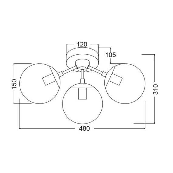 Модерен плафон BOMBAY OD807003C Aca Lighting 3xE14 | Osvetlenieto.bg Модерен плафон BOMBAY OD807003C Aca Lighting 3xE14 | Osvetlenieto.bg