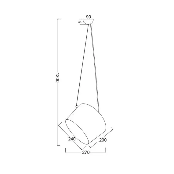 Модерен полилей NOVA OD8002MS Aca Lighting 1xE27 | Osvetlenieto.bg