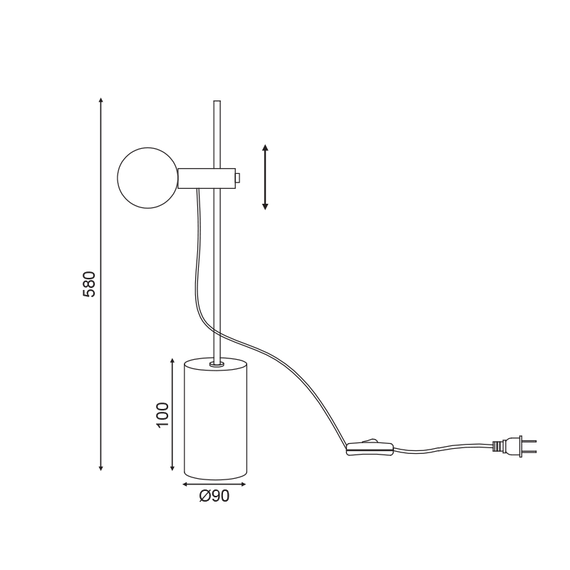 Настолна лампа HERA OD581T58B Aca Lighting 1xE14 | Osvetlenieto.bg