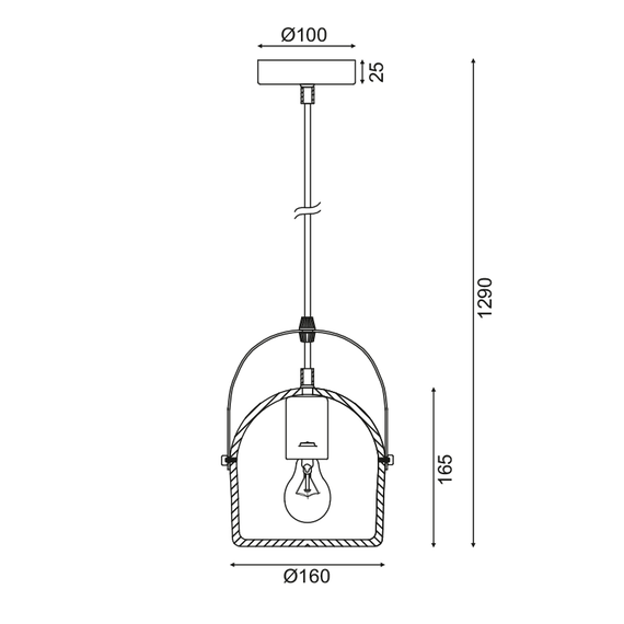 Пендел CARAMELO KS411P16G Aca Lighting 1xE27 | Osvetlenieto.bg