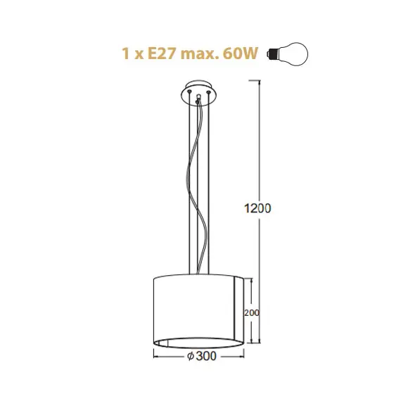 Пендел DIONE OYD10087BSP1 Aca Lighting 1xE27 | Osvetlenieto.bg