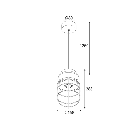 Пендел EPOQUE MK331P16RB Aca Lighting 1xE27 | Osvetlenieto.bg