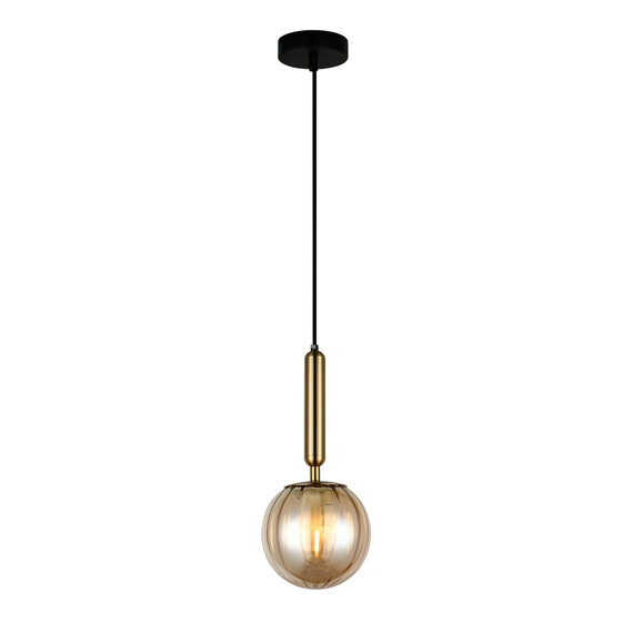 Пендел RAVENA PND-2324-1 BRO+AMB Italux 1xE27 | Osvetlenieto.bg