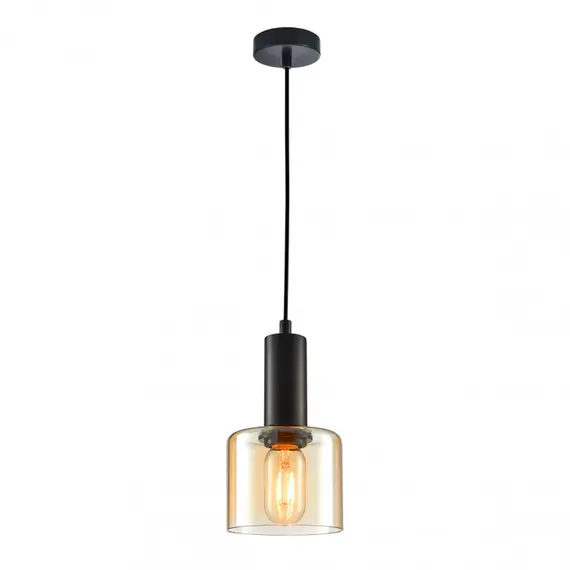 Пендел SANTIA PND-65342-1-BK+AMB Italux 1xE27 | Osvetlenieto.bg