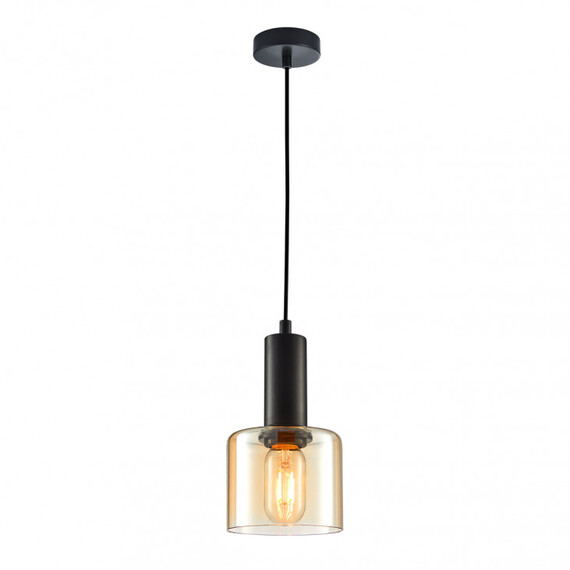 Пендел SANTIA PND-65342-1-BK+AMB Italux 1xE27 | Osvetlenieto.bg