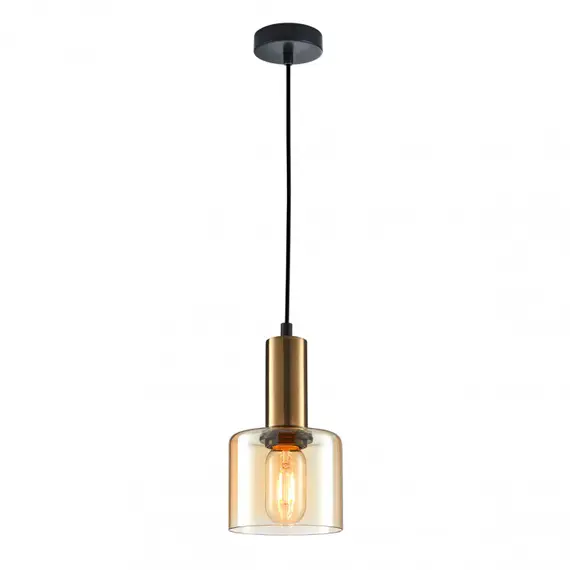 Пендел SANTIA PND-65342-1-BRO+AMB Italux 1xE27 | Osvetlenieto.bg