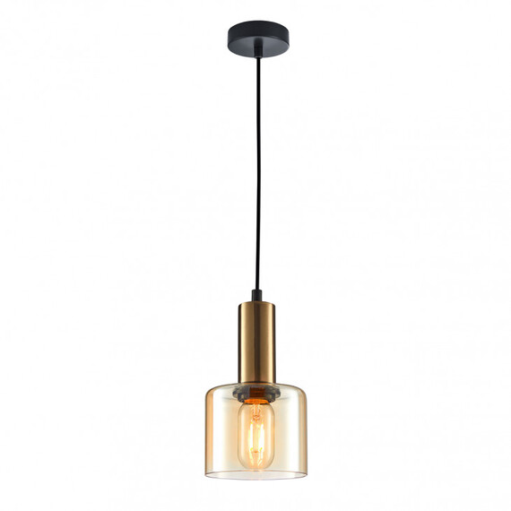 Пендел SANTIA PND-65342-1-BRO+AMB Italux 1xE27 | Osvetlenieto.bg