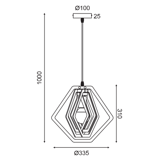 Пендел TRITON ZM391P34WDL Aca Lighting 1xE27 | Osvetlenieto.bg