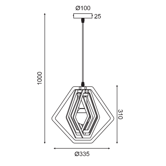 Пендел TRITON ZM391P34WLL Aca Lighting 1xE27 | Osvetlenieto.bg