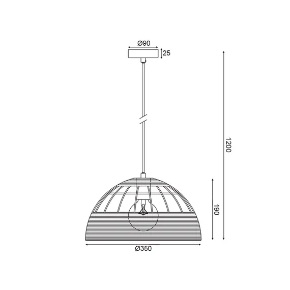 Пендел ZORBAS GN20P135WH Aca Lighting 1xE27 | Osvetlenieto.bg