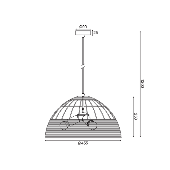 Пендел ZORBAS GN20P346WH Aca Lighting 3xE27 | Osvetlenieto.bg