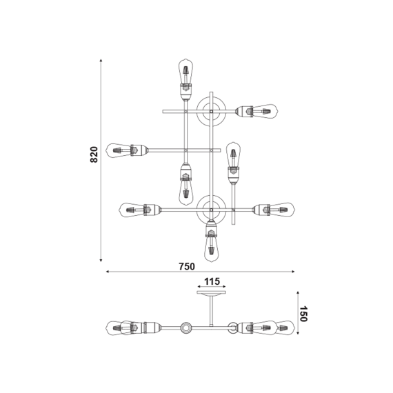 Плафон COBRA EG166597WB Aca Lighting 7xE27 | Osvetlenieto.bg Плафон COBRA EG166597WB Aca Lighting 7xE27 | Osvetlenieto.bg