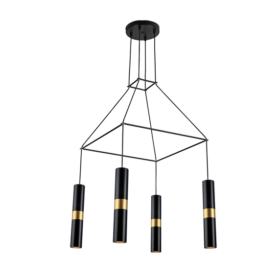 Полилей DA VINCI HM854P56BK Aca Lighting 4xGU10 | Osvetlenieto.bg