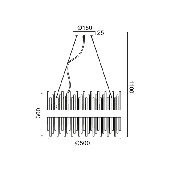 Полилей DYNASTY EG18412P50AB Aca Lighting 12xG9 | Osvetlenieto.bg