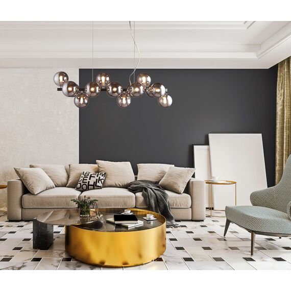 Полилей MARBELIO PND-6161-16 CH+SM Italux 16xG9 | Osvetlenieto.bg