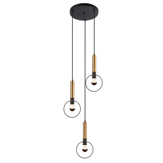 Полилей MIRACOLO HL39973P44BB Aca Lighting 3xE27 | Osvetlenieto.bg