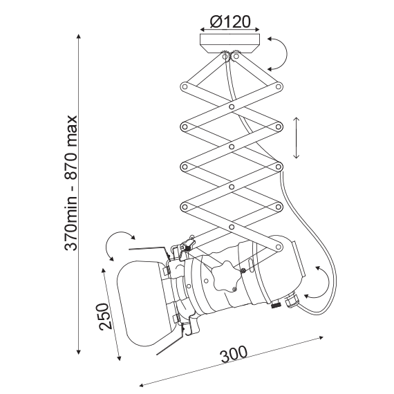 Прожектор ALMODOVAR OD91131CB Aca Lighting 1xE27 | Osvetlenieto.bg