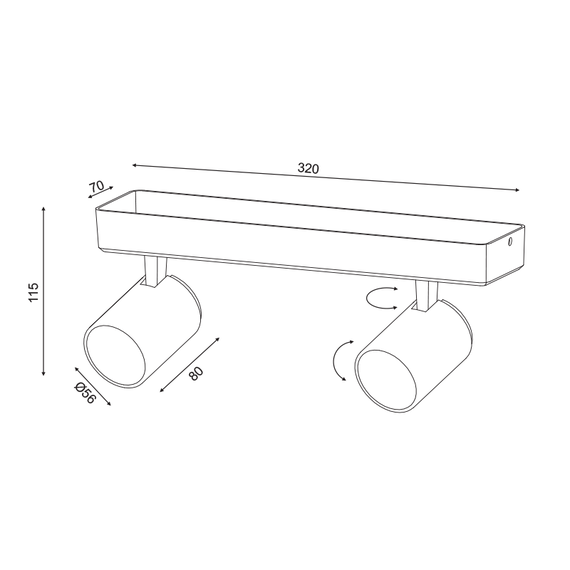 Спот DISCO RA312S32WG Aca Lighting 2xGU10 | Osvetlenieto.bg