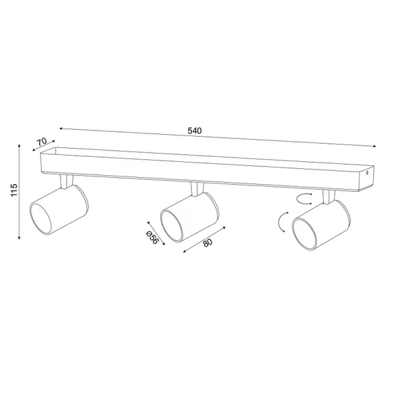 Спот DISCO RA313S54WG Aca Lighting 3xGU10 | Osvetlenieto.bg