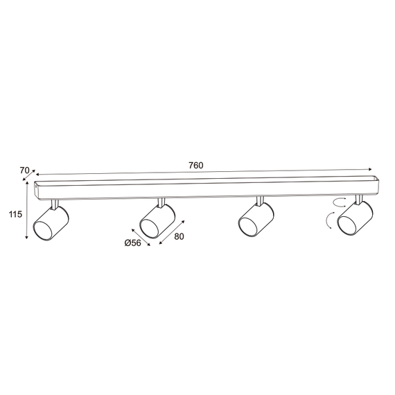 Спот DISCO RA314S76WG Aca Lighting 4xGU10 | Osvetlenieto.bg