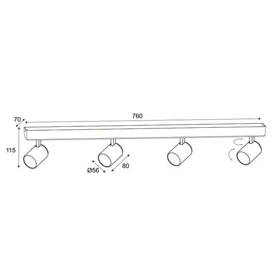 Спот DISCO RA314S76WG Aca Lighting 4xGU10 | Osvetlenieto.bg