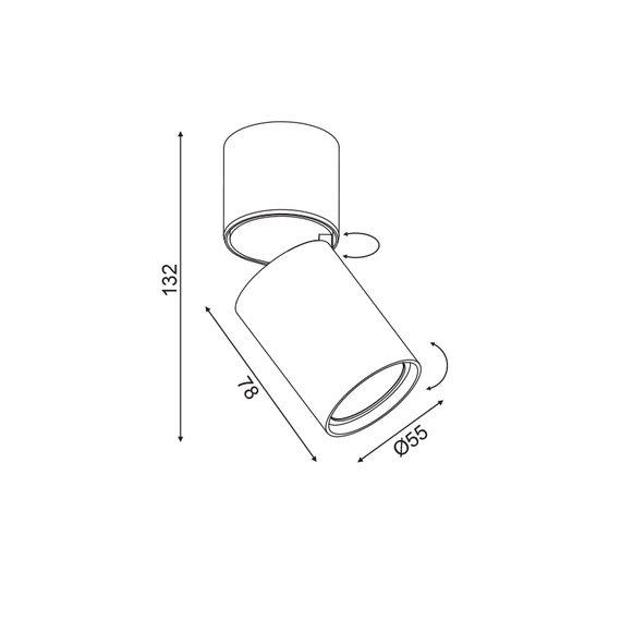 Спот ELITIS RA301S6BK Aca Lighting 1xGU10 | Osvetlenieto.bg