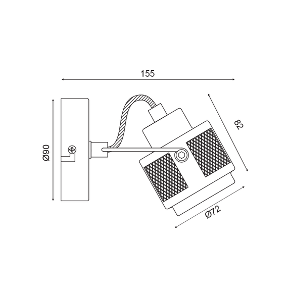 Спот KRYPTON AR2091W16G Aca Lighting 1xGU10 | Osvetlenieto.bg