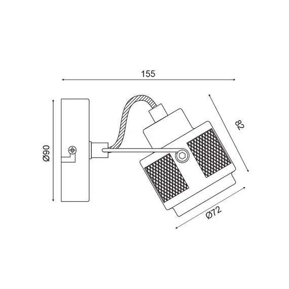 Спот KRYPTON AR2091W16G Aca Lighting 1xGU10 | Osvetlenieto.bg