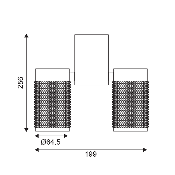 Спот MEGATRON YL10C217BK Aca Lighting 2xGU10 | Osvetlenieto.bg