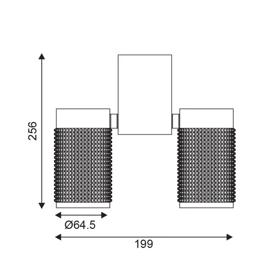 Спот MEGATRON YL10C217BK Aca Lighting 2xGU10 | Osvetlenieto.bg