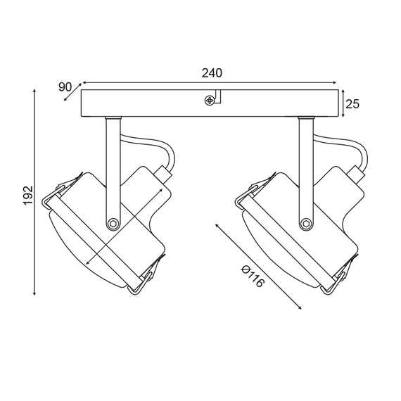 Спот MORFEAS AR1722W31G Aca Lighting 2xGU10 | Osvetlenieto.bg
