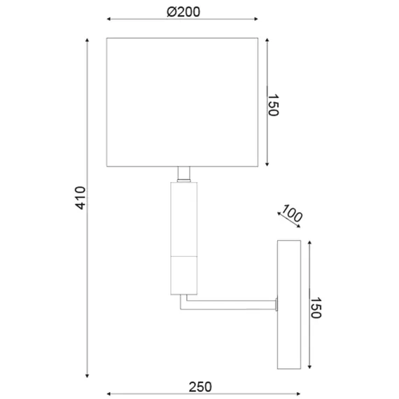 Аплик LUXOR ML306411WB Aca Lighting 1xE27 | Osvetlenieto.bg