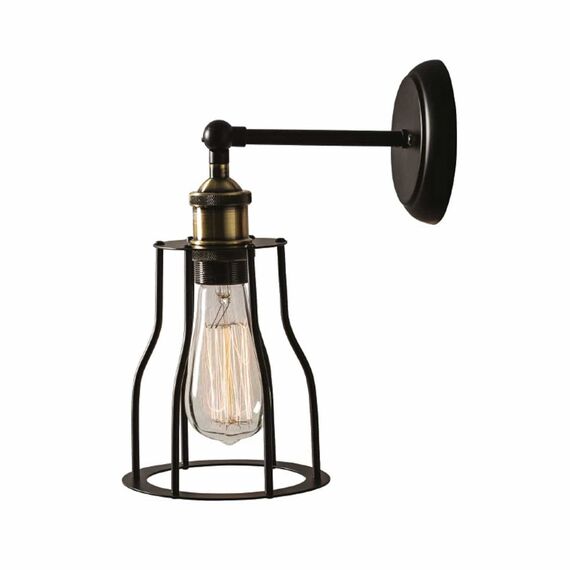 Аплик SOTIS KS1342W151BK Aca Lighting 1xE27 | Osvetlenieto.bg