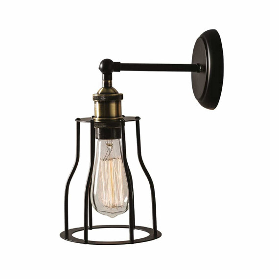 Аплик SOTIS KS1342W151BK Aca Lighting 1xE27 | Osvetlenieto.bg