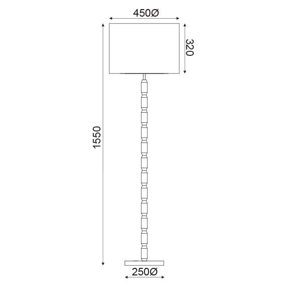Лампион ASSOUAN TF171001FW Aca Lighting 1xE27 | Osvetlenieto.bg