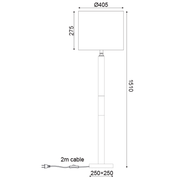 Лампион LUXOR ML306411FB Aca Lighting 1xE27 | Osvetlenieto.bg