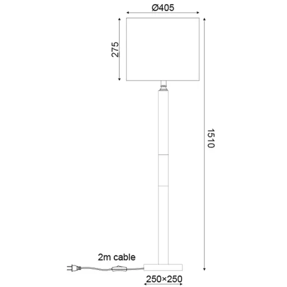 Лампион LUXOR ML306411FB Aca Lighting 1xE27 | Osvetlenieto.bg