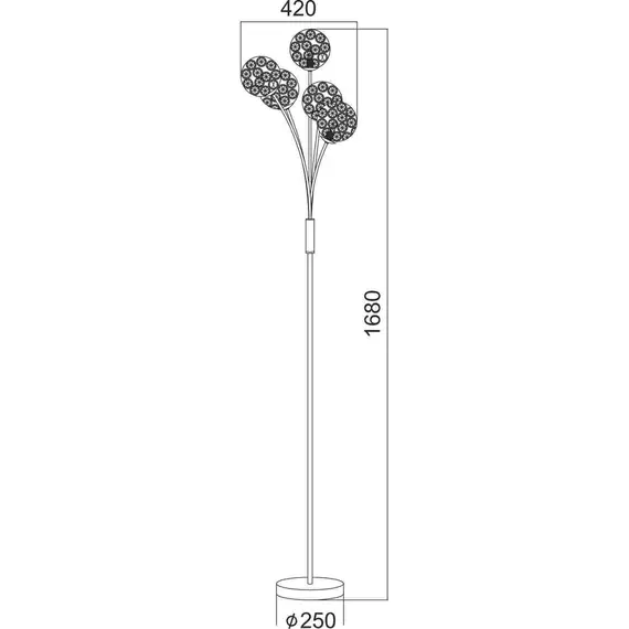 Лампион SKYLAR AD0086B5F Aca Lighting 5xG9 | Osvetlenieto.bg