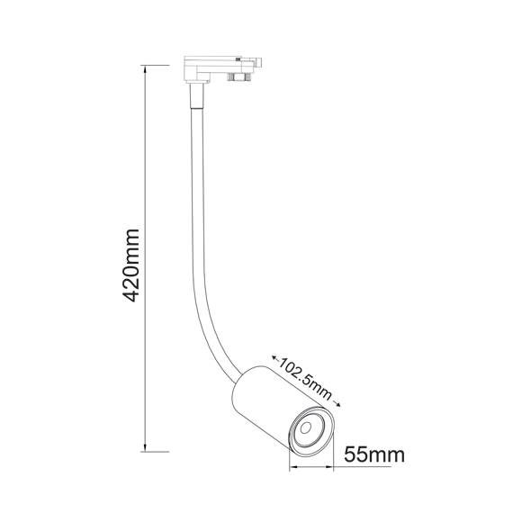 LED Спот за шина 4L OLIV OLIV1030W4 Aca Lighting 10W 3000K | Osvetlenieto.bg