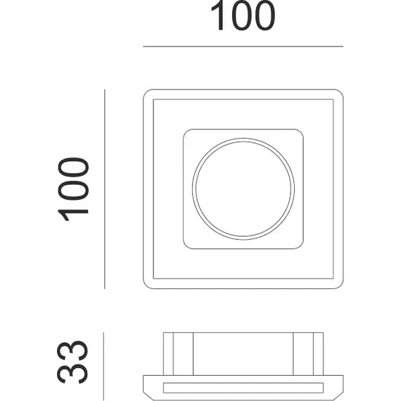 Луна за вграждане ERIN G90041C Aca Lighting 1xGU10 | Osvetlenieto.bg