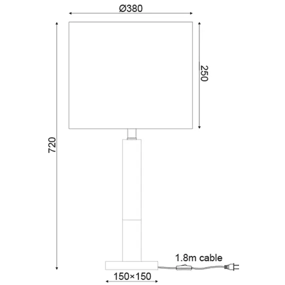 Настолна лампа LUXOR ML306411TB Aca Lighting 1xE27 | Osvetlenieto.bg