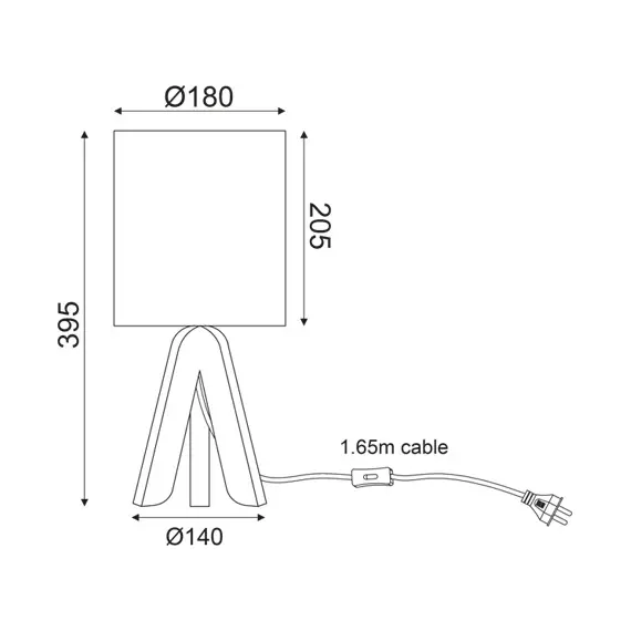 Настолна лампа PICCOLO TF176721TMU Aca Lighting 1xE14 | Osvetlenieto.bg
