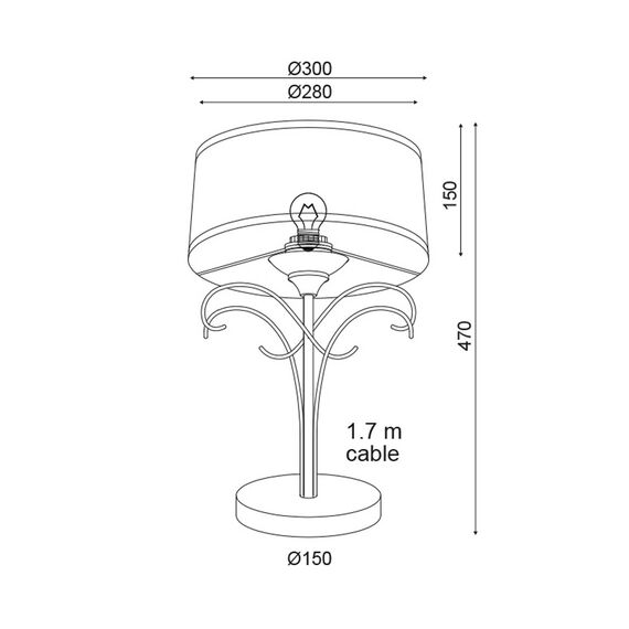 Настолна лампа POIROT AD80331T Aca Lighting 1xE27 | Osvetlenieto.bg