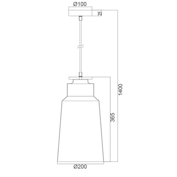 Пендел AENEAS KS1987PBW Aca Lighting 1xE27 | Osvetlenieto.bg