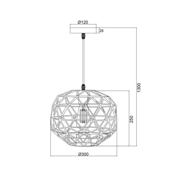 Пендел ALADDIN KS180430PC Aca Lighting 1xE27 | Osvetlenieto.bg