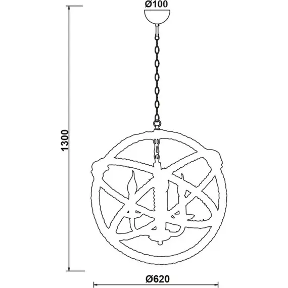 Пендел CERN 563625PCR Aca Lighting 5xE14 | Osvetlenieto.bg