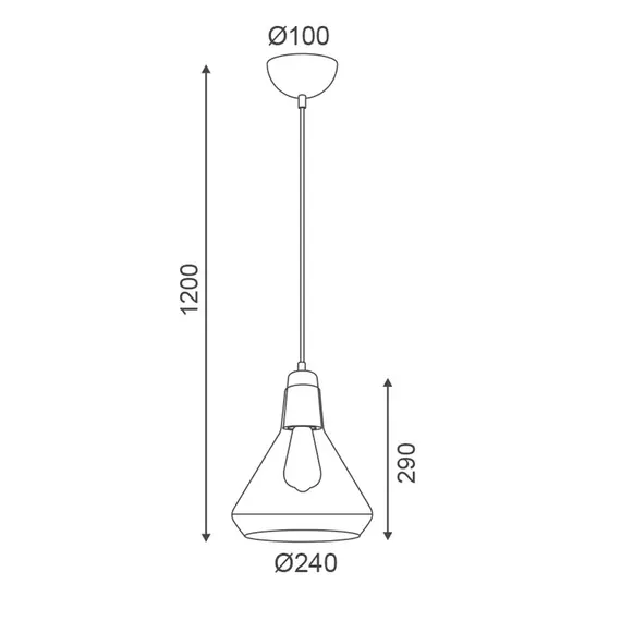 Пендел CIELOS V36035CM Aca Lighting 1xE27 | Osvetlenieto.bg