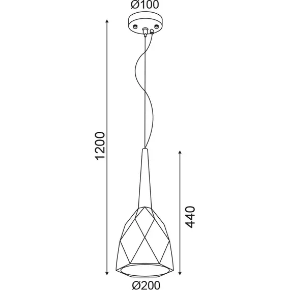 Пендел DIODUS V35146 Aca Lighting 1xE27 | Osvetlenieto.bg