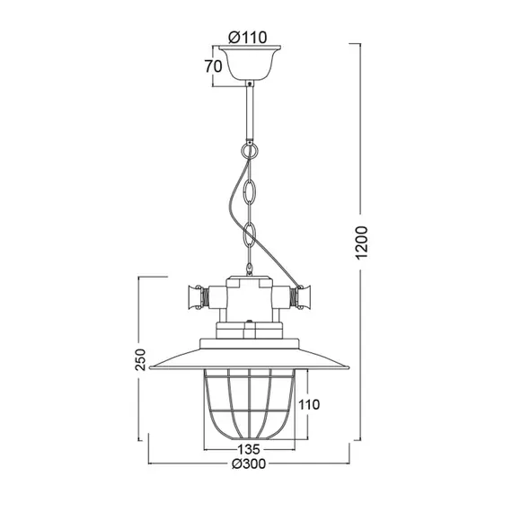 Пендел DRILL OD8032 Aca Lighting 1xE27 | Osvetlenieto.bg