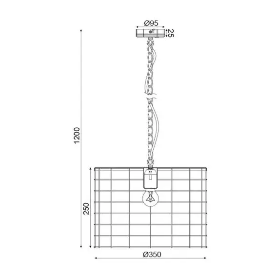 Пендел DUBLIN GN731PLAW Aca Lighting 1xE27 | Osvetlenieto.bg